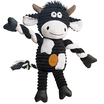 Cow jumbo cord dog toy