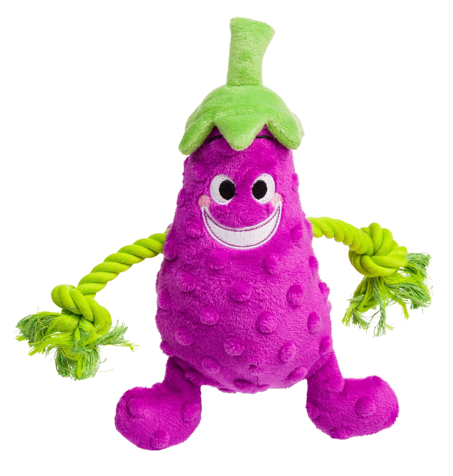 Aubergine & rope dog toy