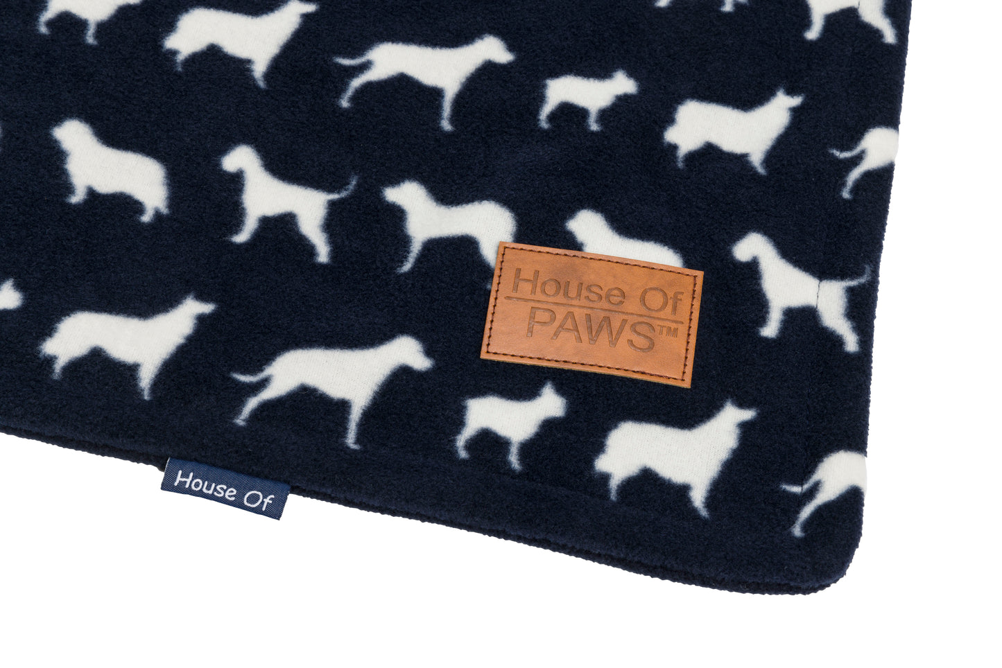 Navy Dog Fleece Blanket
