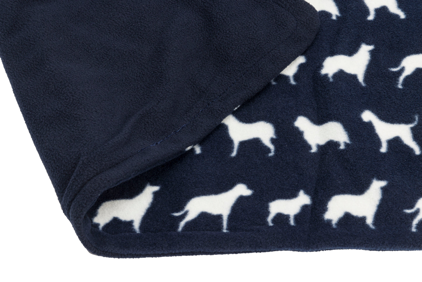 Navy Dog Fleece Blanket