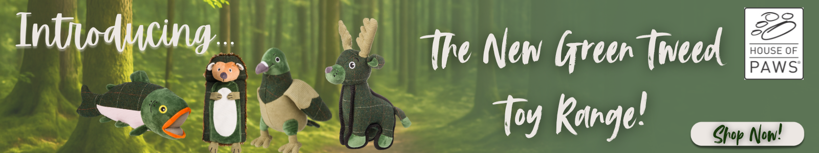 Introducing the New Green Tweed Toy Range