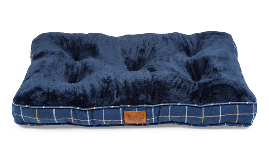 Navy Check Tweed Boxed Duvet