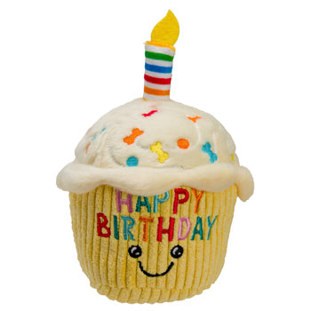 Juguete para perro de cumpleaños con forma de cupcake