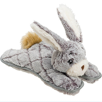 Rabbit quilted plush dog toy