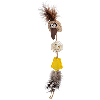 Bird head feather toy