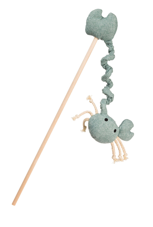 Varita ecológica para gatos con forma de cangrejo