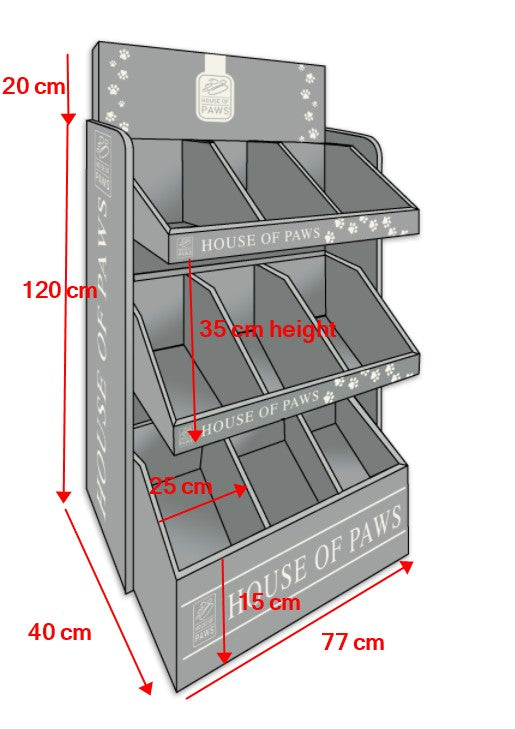 House of Paws FSDU – Floor Standing Display Unit (Empty)