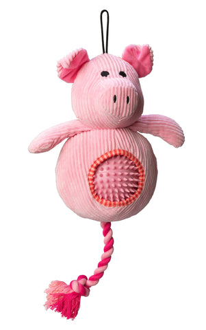 Pig Cord Toy With Spiky Ball