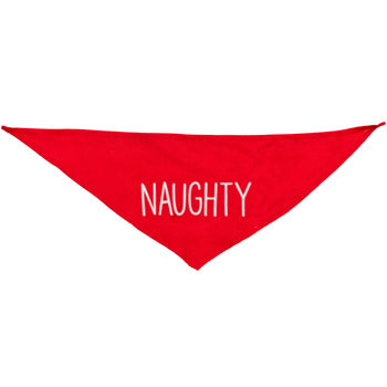 Festive jersey 'Naughty' dog bandana