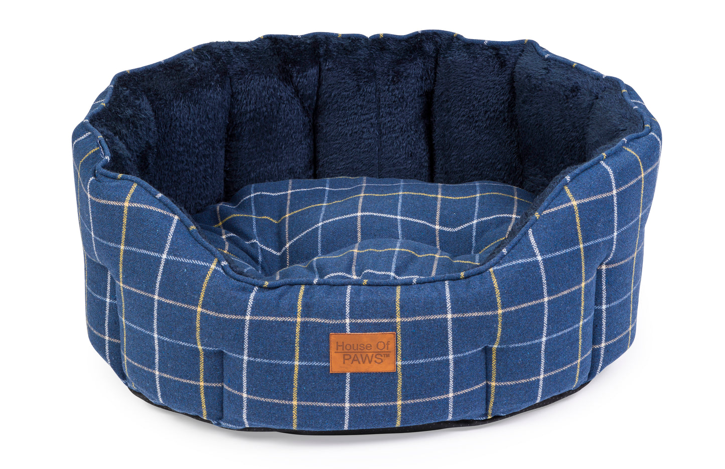 Navy tweed Oval