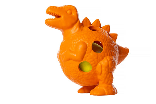 Orange T Rex Rubber Toy