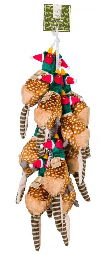 Christmas Pheasant Clipstrip Toys (12 pack)