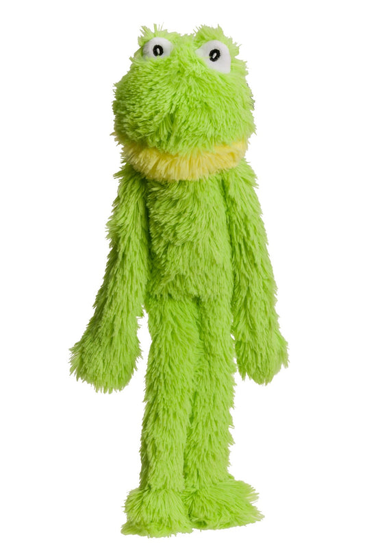 Long Furry Frog Dog Toy