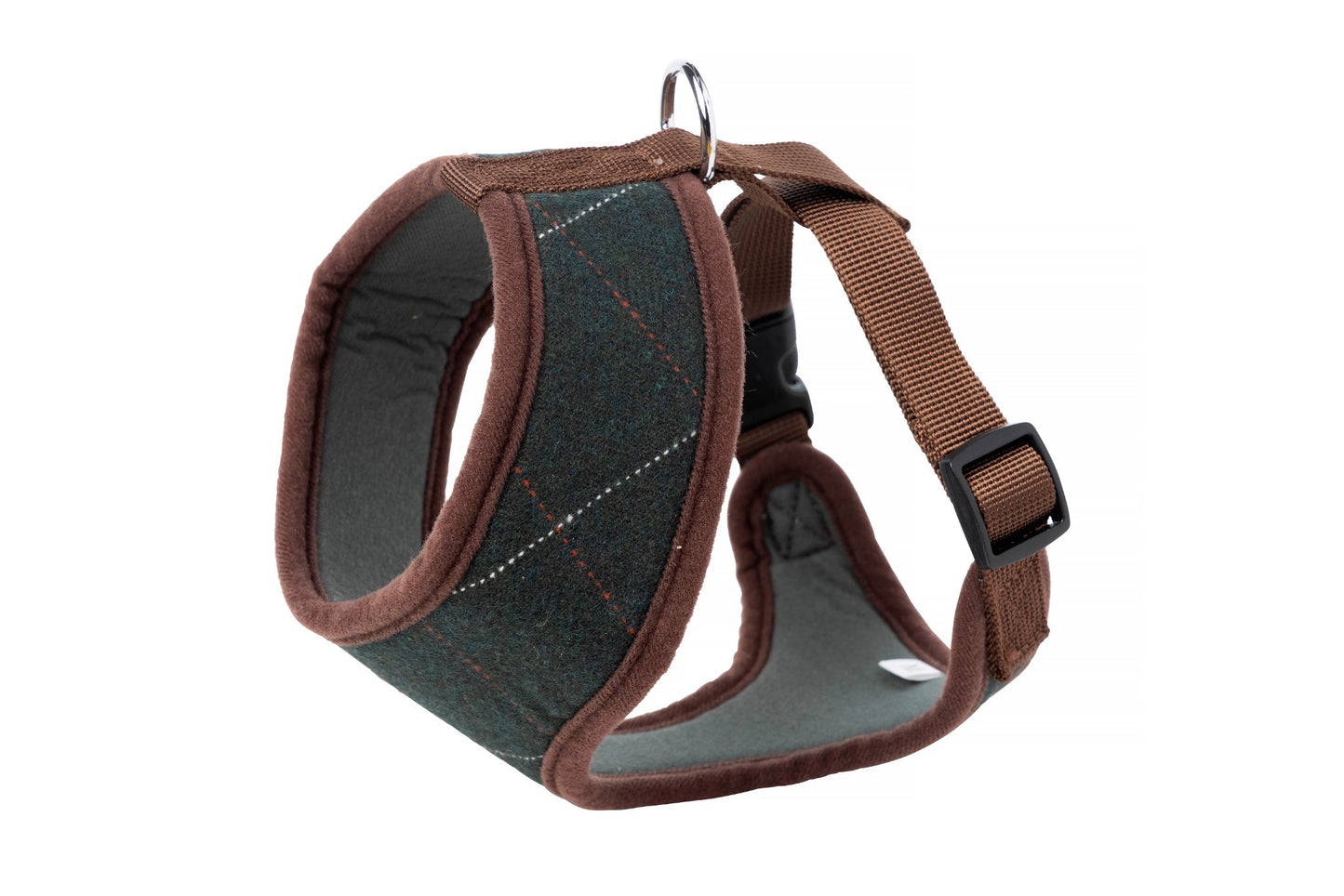 Harnais en mousse à mémoire de forme en tweed marron