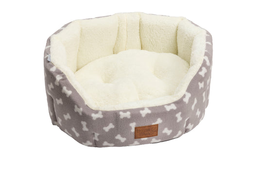 Puppy Grey Fleece Oval Snuggle