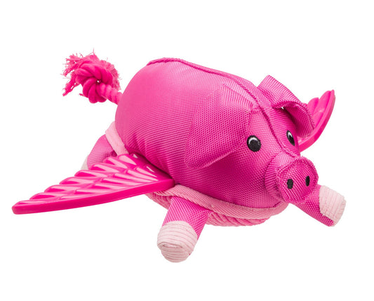 Pink Pig with TPR Wings Dog Toy