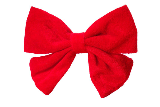 Oversized Red Velvet Bow Tie