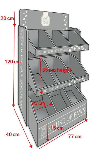 House of Paws FSDU – Floor Standing Display Unit (Empty)
