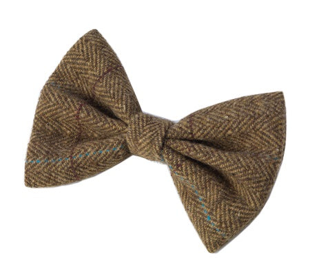 Pajarita de tweed marrón