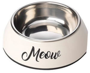 Cream Meow Cat Bowl