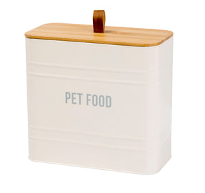 Pet Food Storage Tin Cream