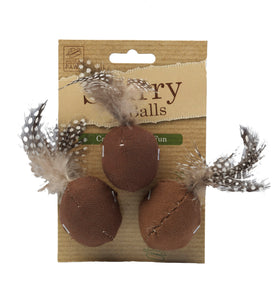3 Scurry Balls with Feathers