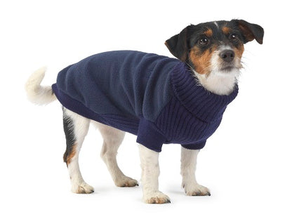 Fleece and Knit Jumper Navy